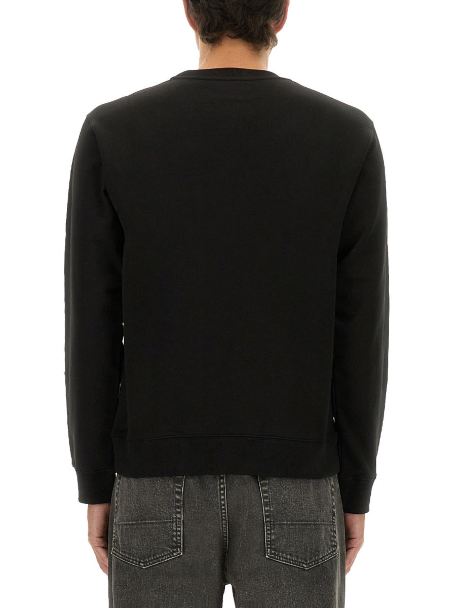 Slim Fit Sweatshirt Black Cotton Sweatshirts