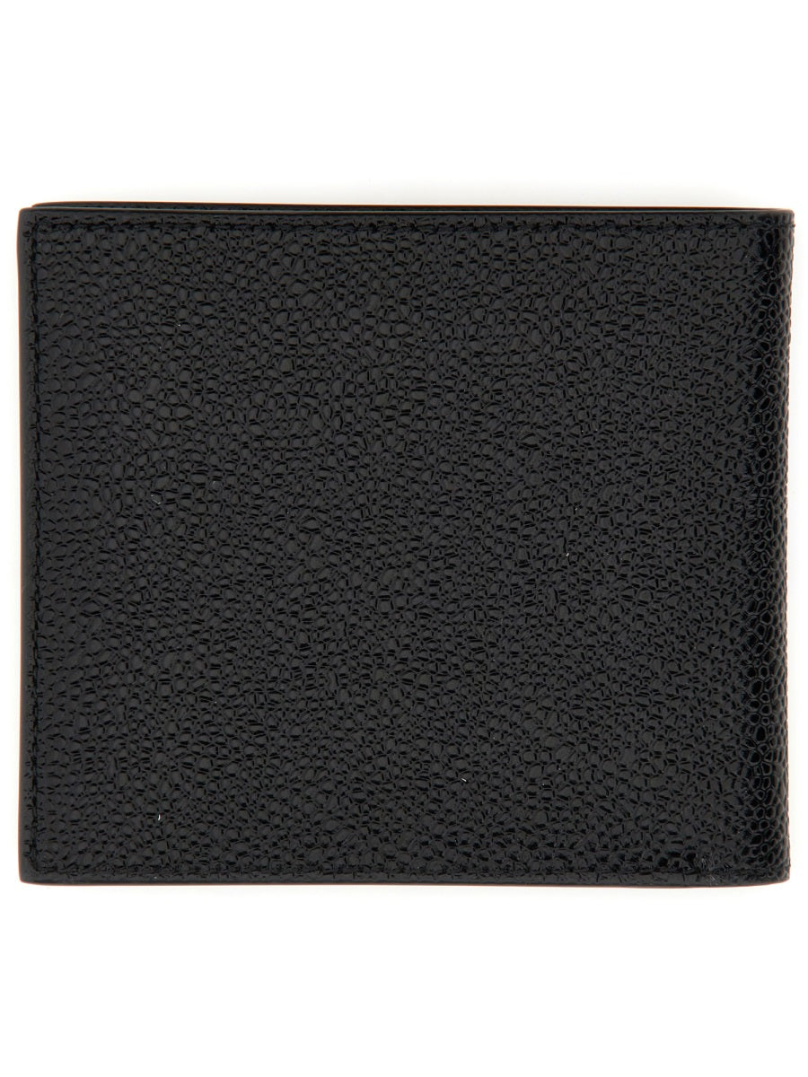 Bi-Fold Leather Wallet Black Calf Full Grain & Purses