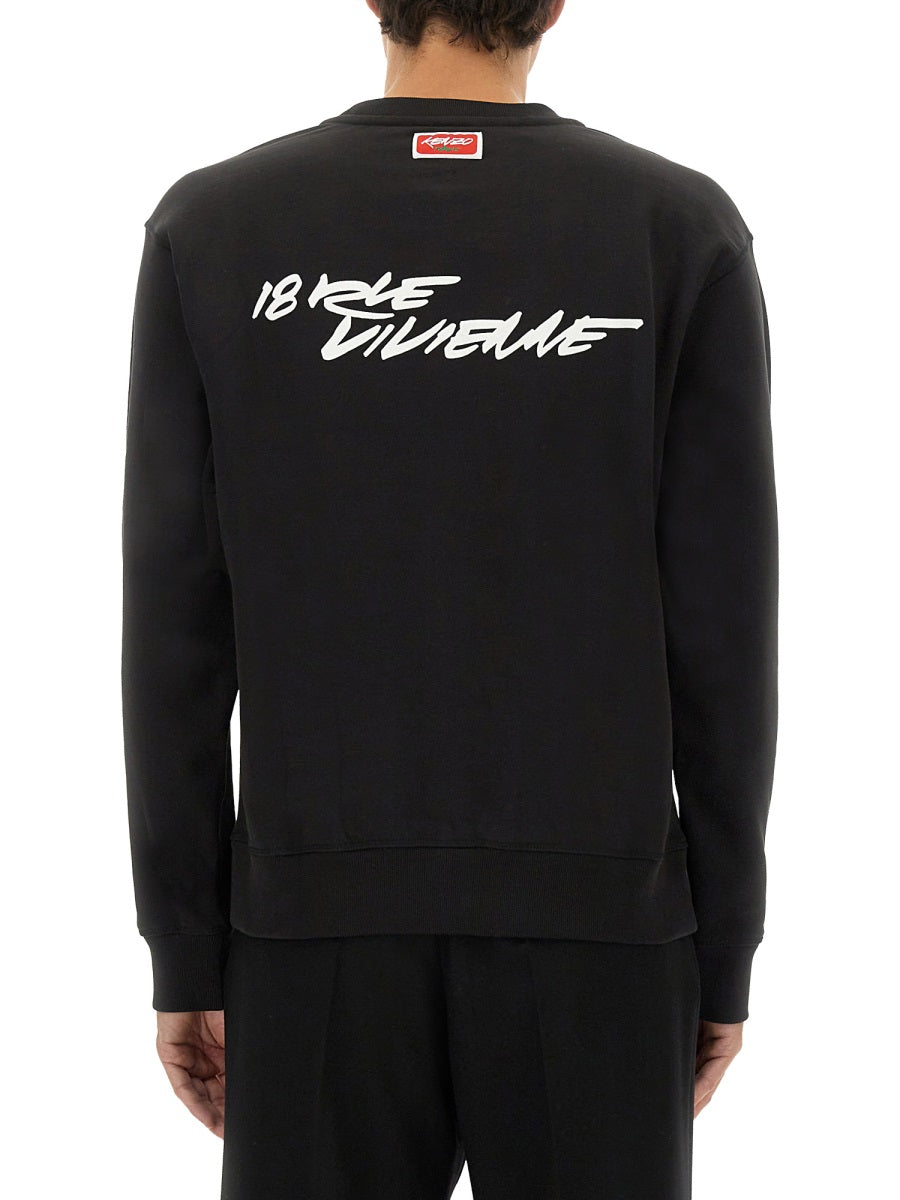 Cotton Sweatshirt Kenzo X Futura 2000 Black Sweatshirts