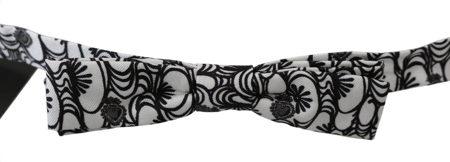Dolce & Gabbana 100% Silk bow tie in white