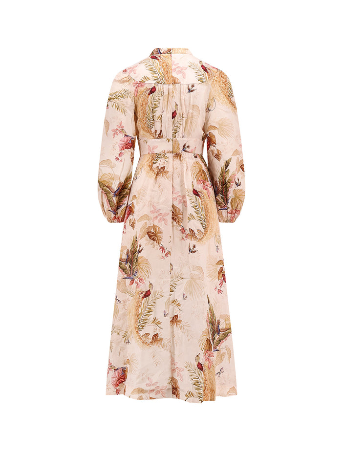 Zimmermann Dresses Cream Palm Floral Linen