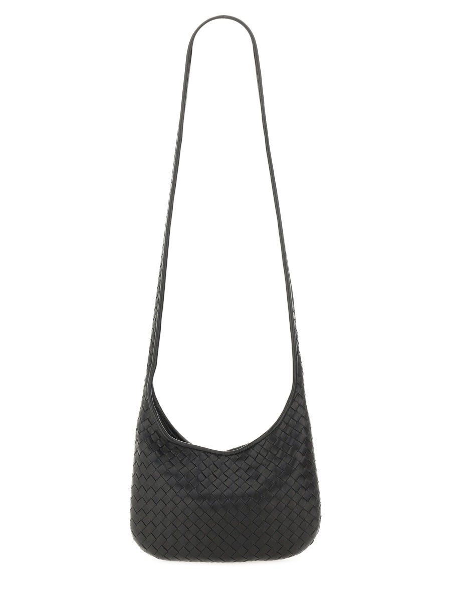 Leather Shoulder Bag Veneto Black