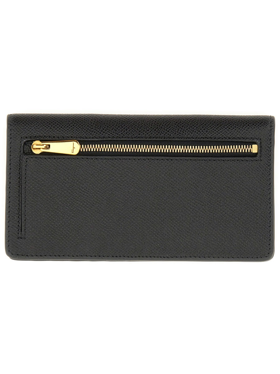 Wallet Gancini Black Leather Calf & Purses