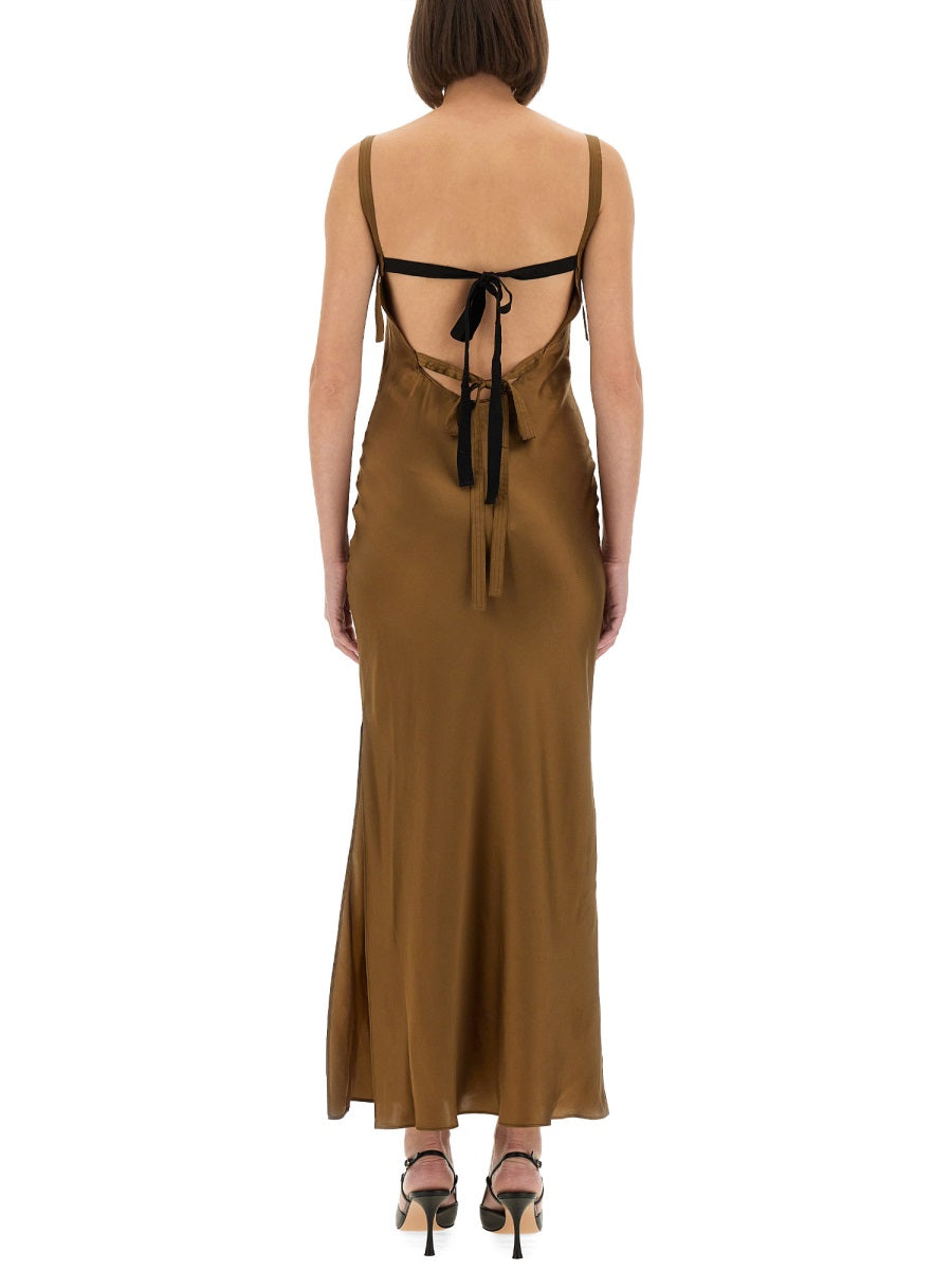 Catania Silk Dress Bronze