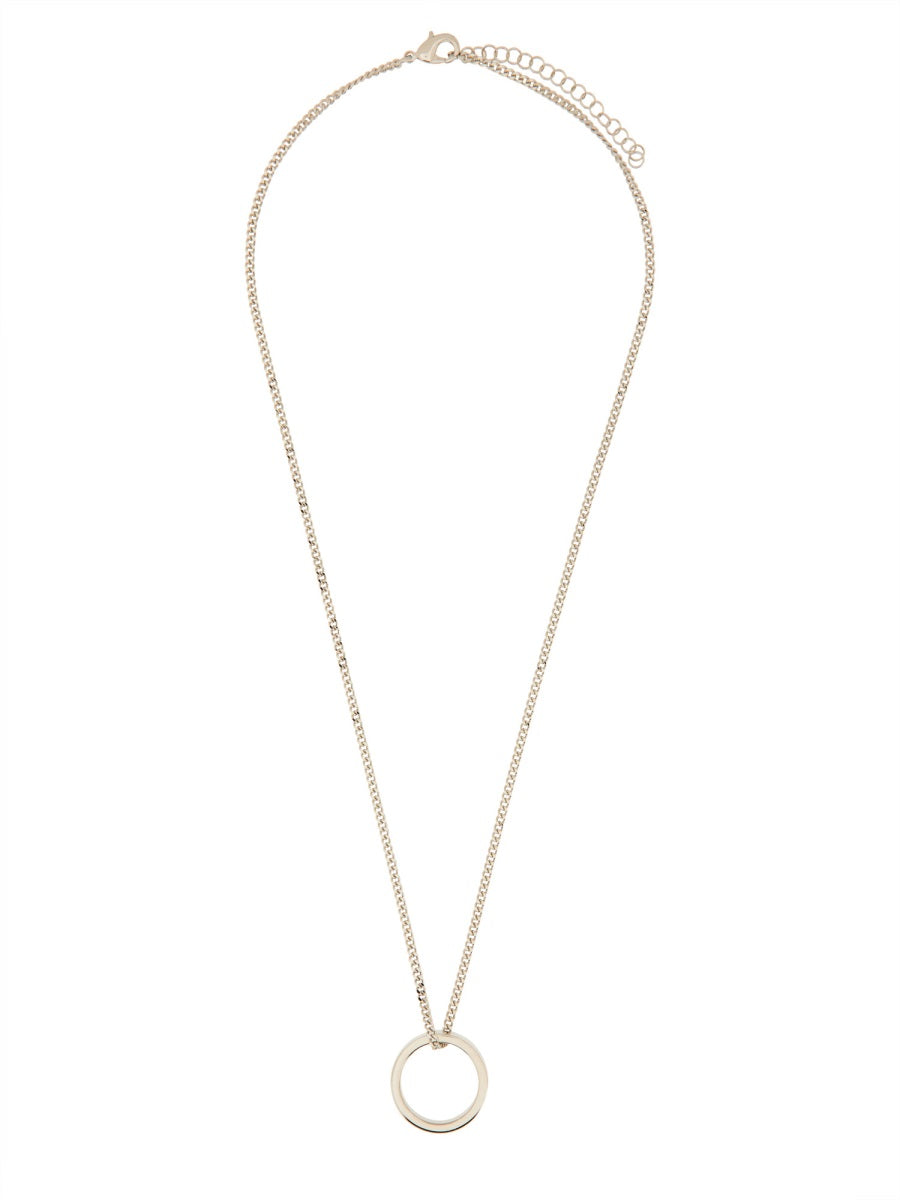 Necklace With Logo Ring Silver Brass Necklaces