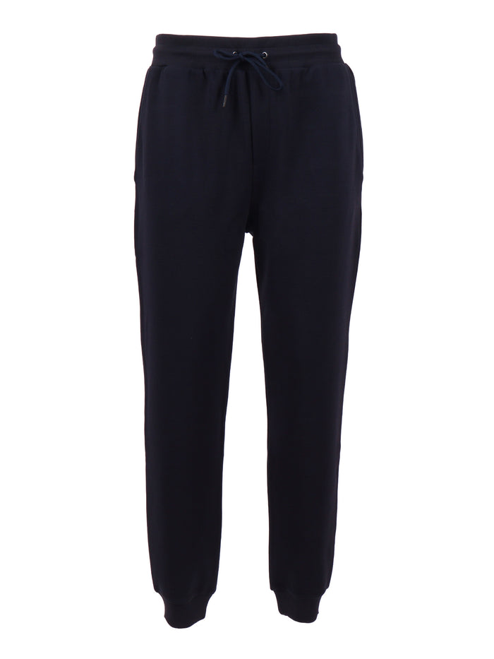 SWEATPANTS Blue Cotton Polyester Elastane Trackpants