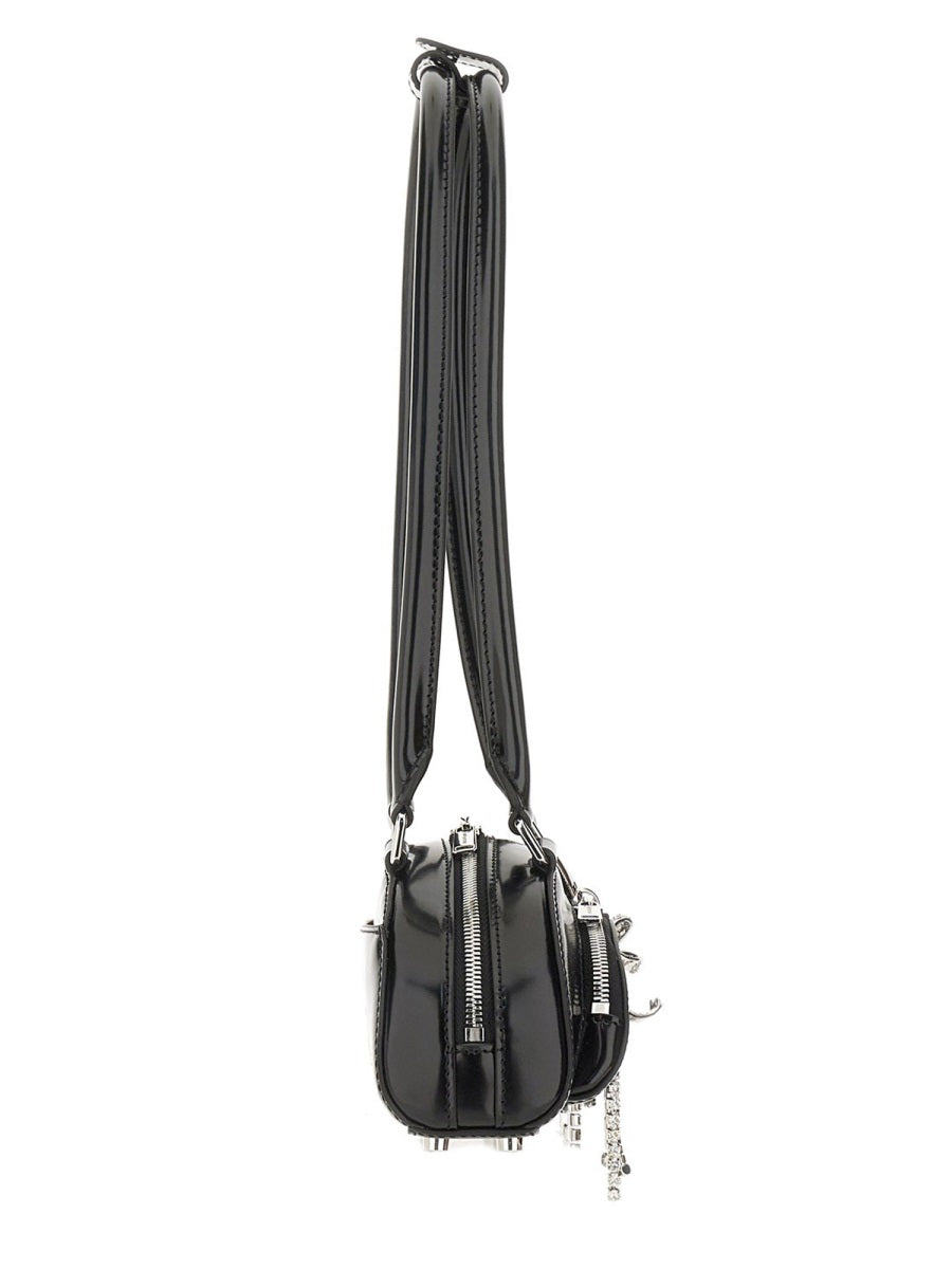 Mini Shoulder Bag Black Outer Cow Leather
