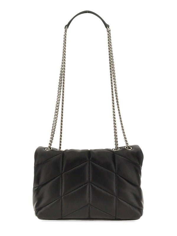 Shoulder Bag Puffer Toy Black Lamb Leather