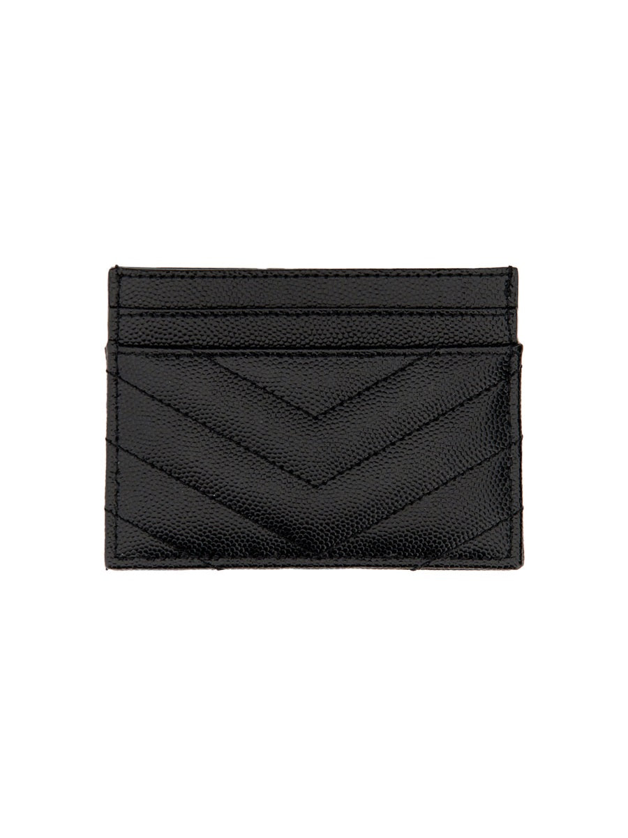 Card Case Cassandre Black Calf Leather Wallets & Purses