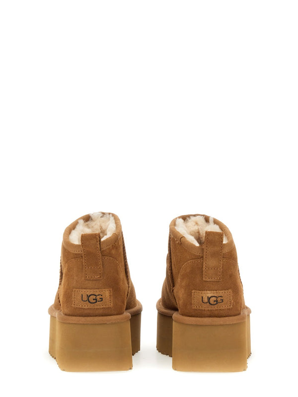 Boots Classic Ultra Mini Brown Leather