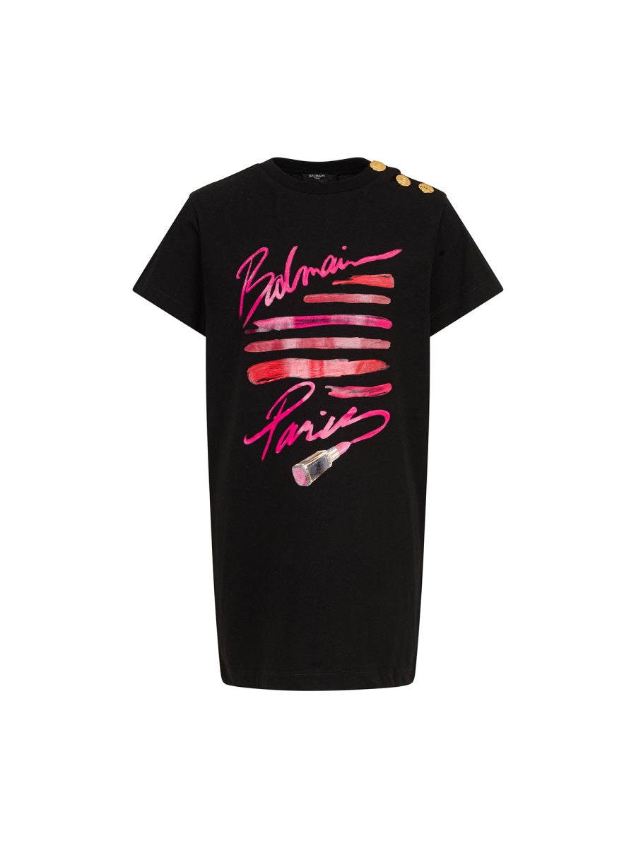 Dress Lipstick Logo Black Cotton