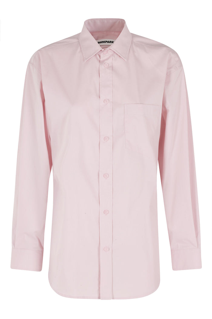 Anne Light Cotton Popeline Tailored Shirt Pink & Purple Nylon Elastane Camicia