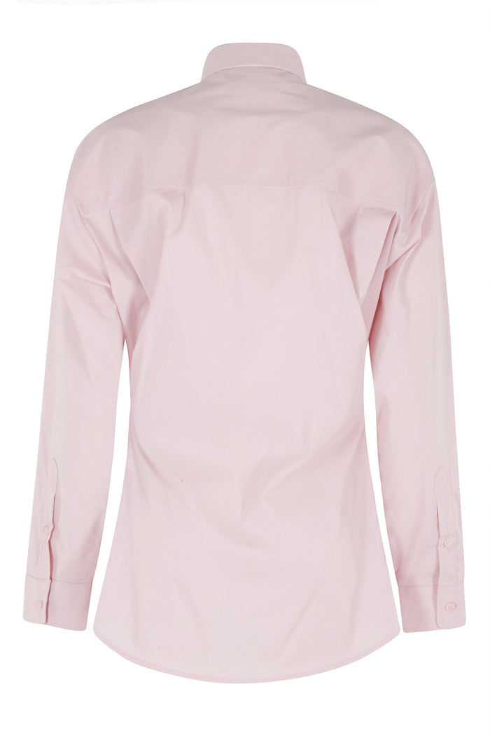 Anne Light Cotton Popeline Tailored Shirt Pink & Purple Nylon Elastane Camicia