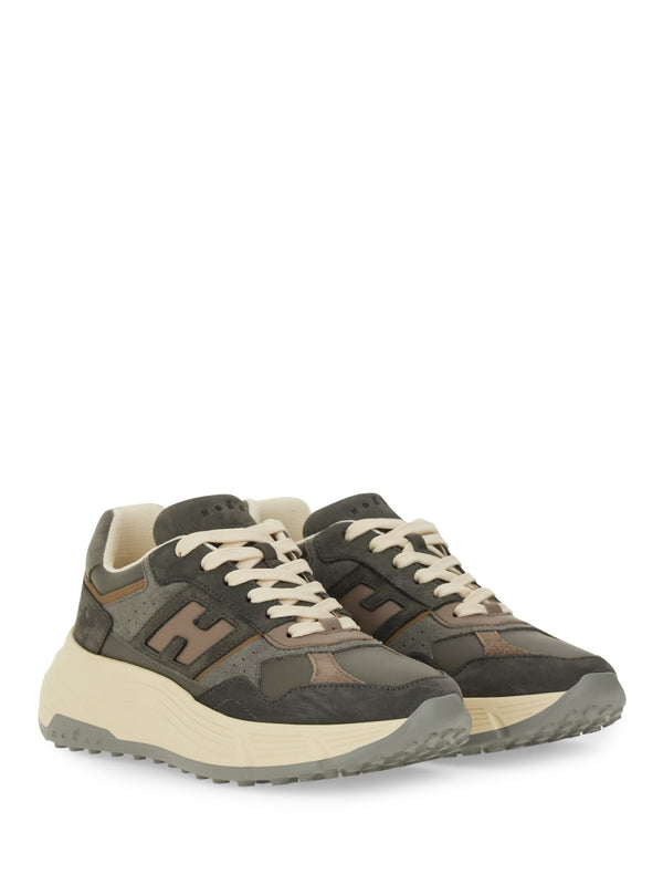 Hi-Fi Sneaker Grey Leather Trainers