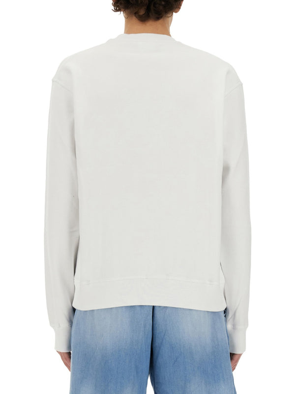 Icon Sweatshirt White Cotton Sweatshirts