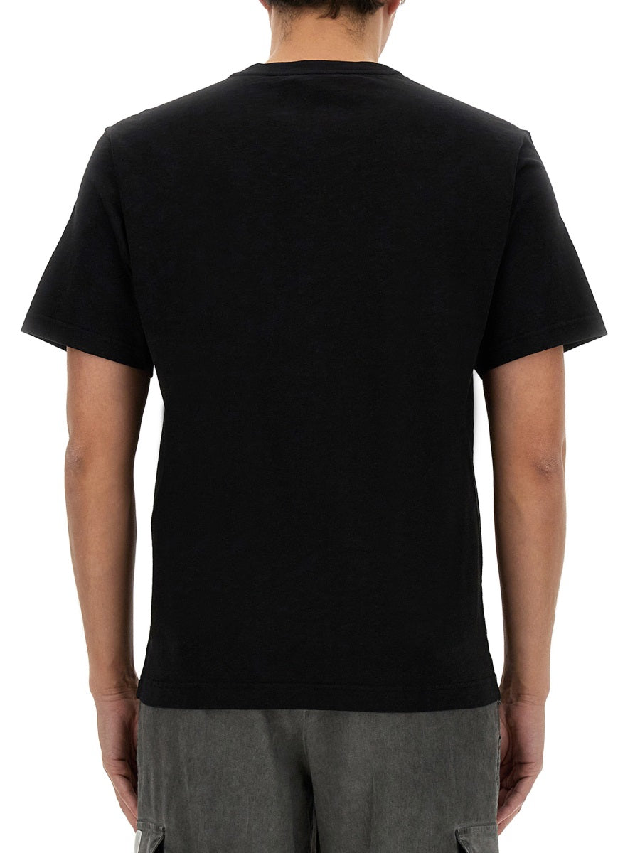 T-Shirt With Logo Black Cotton T-shirts