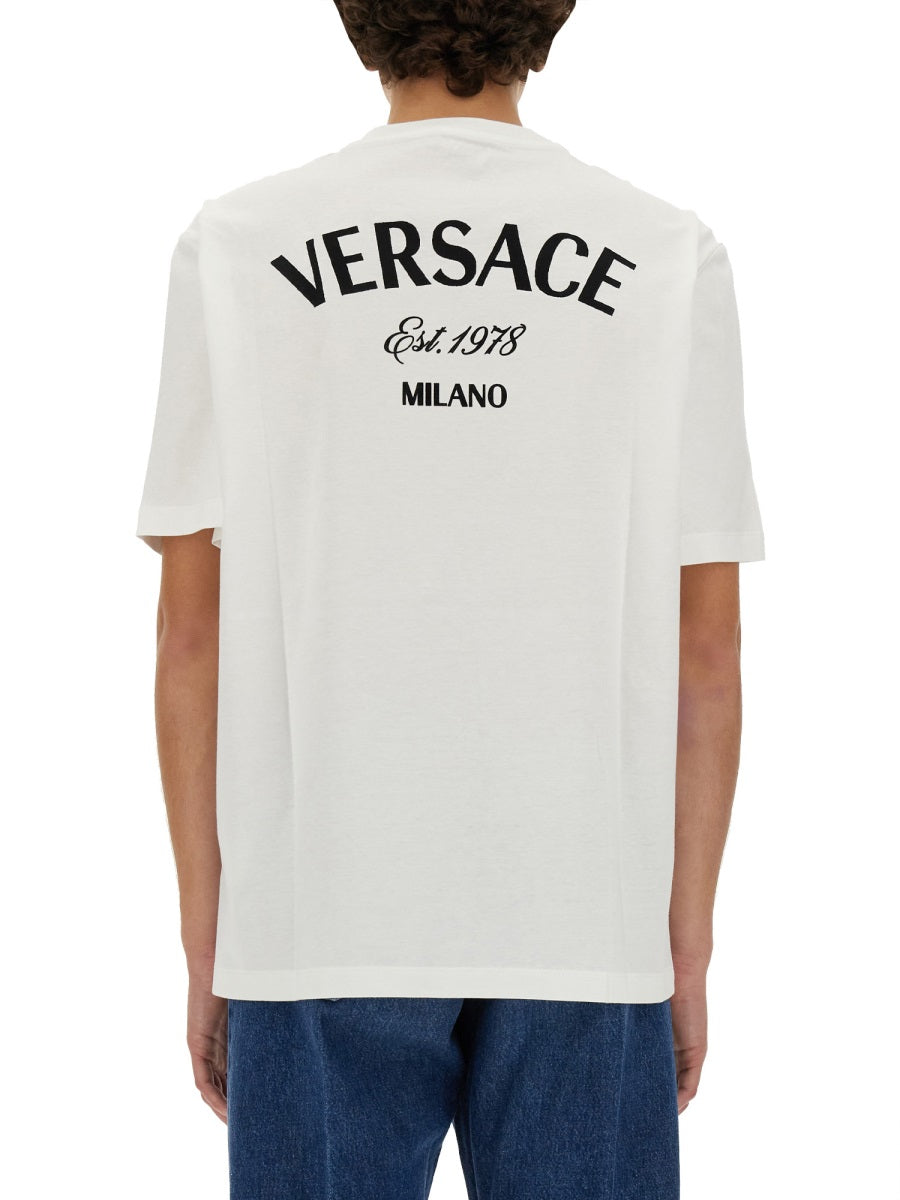 T-Shirt With Logo White Cotton T-shirts