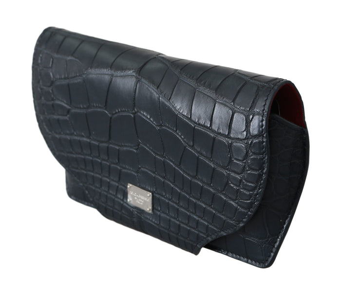 Blue Crocodile Eyewear Sunglasses Case Cover Pouch Skin Leather