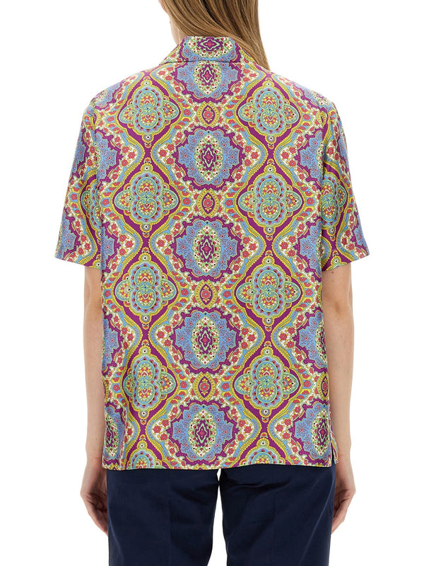 Printed Silk Shirt Multicolour
