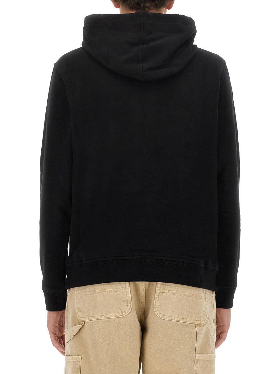 Logo Sweatshirt Black Cotton Sweatshirts