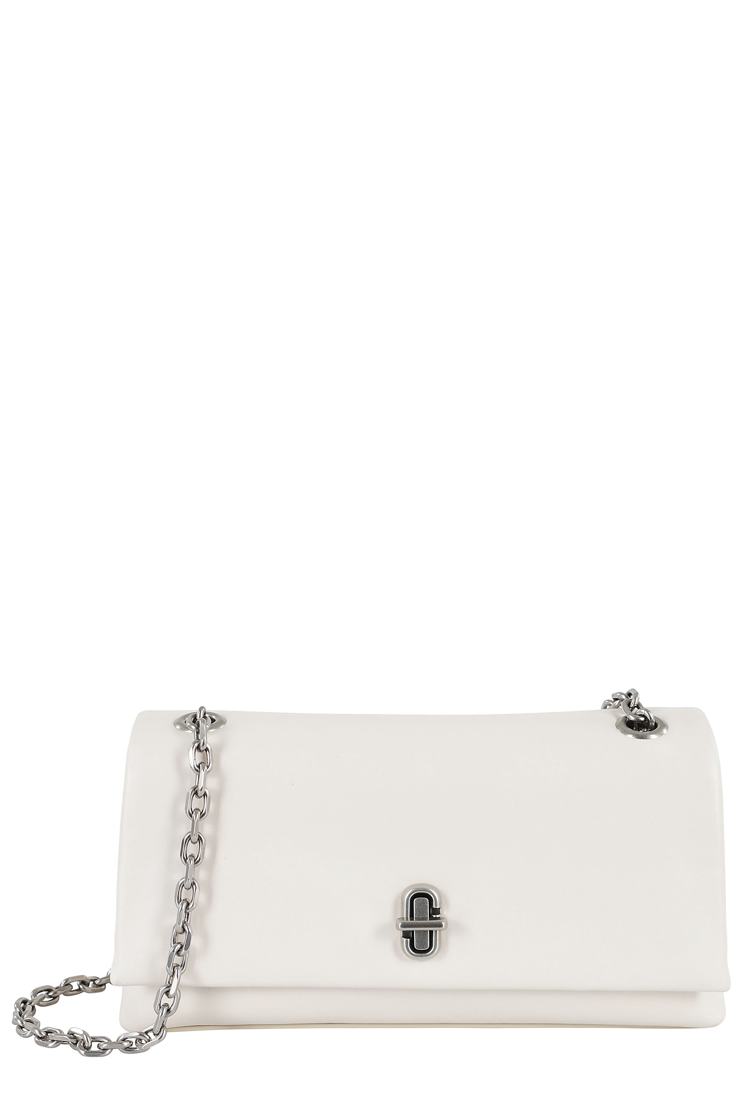 The Dual Chain Mini Bag White Cow Leather Borsa