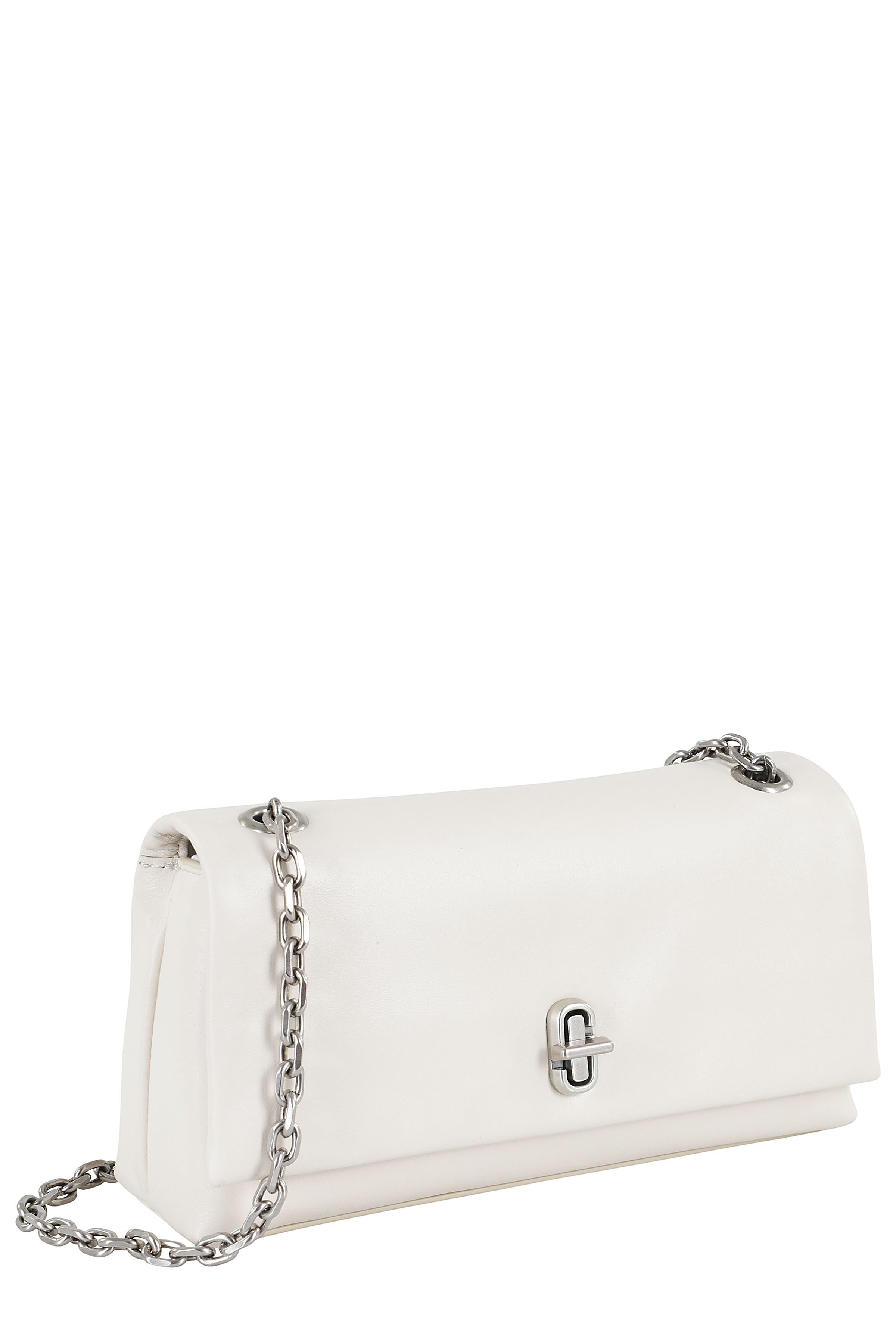 The Dual Chain Mini Bag White Cow Leather Borsa