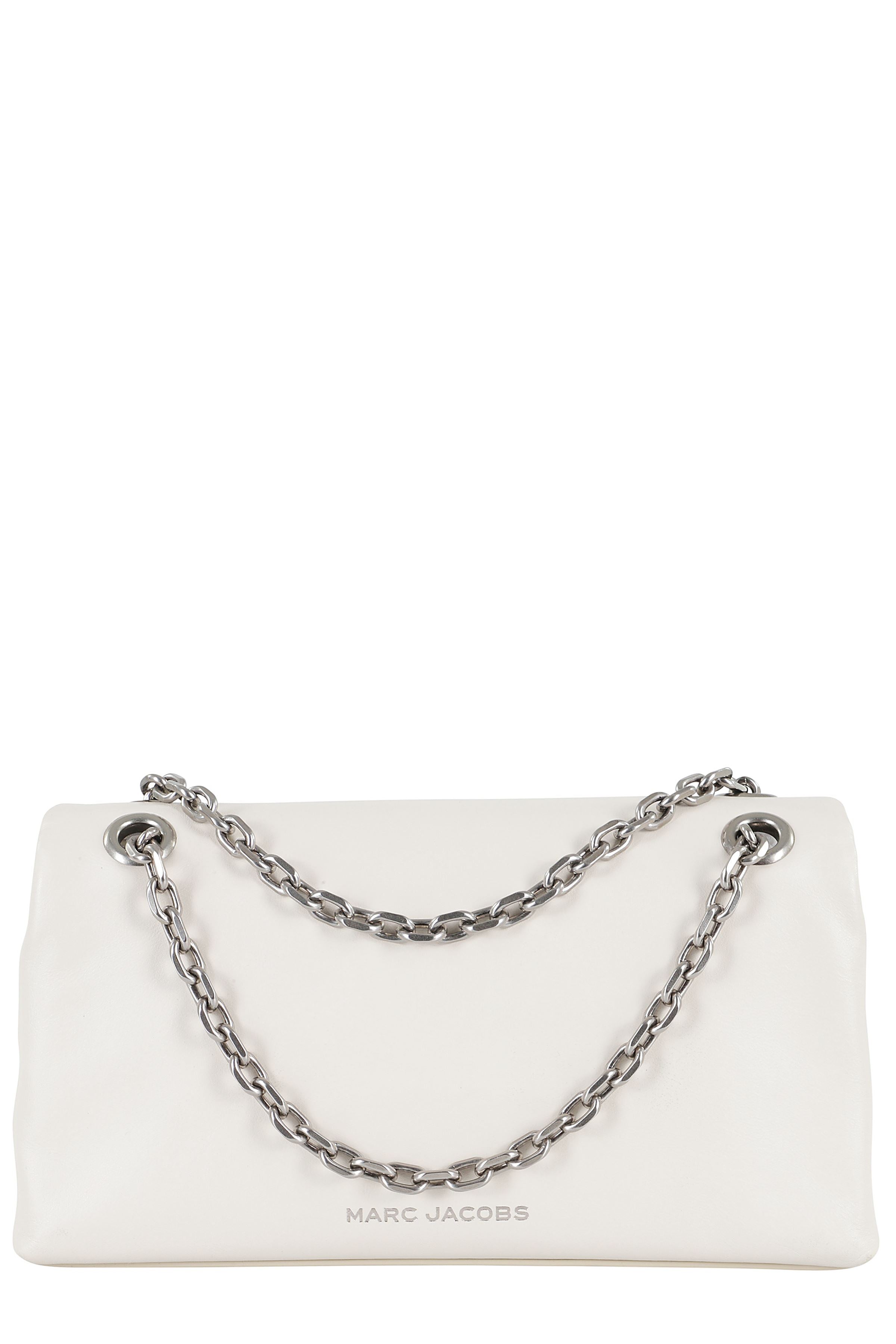 The Dual Chain Mini Bag White Cow Leather Borsa
