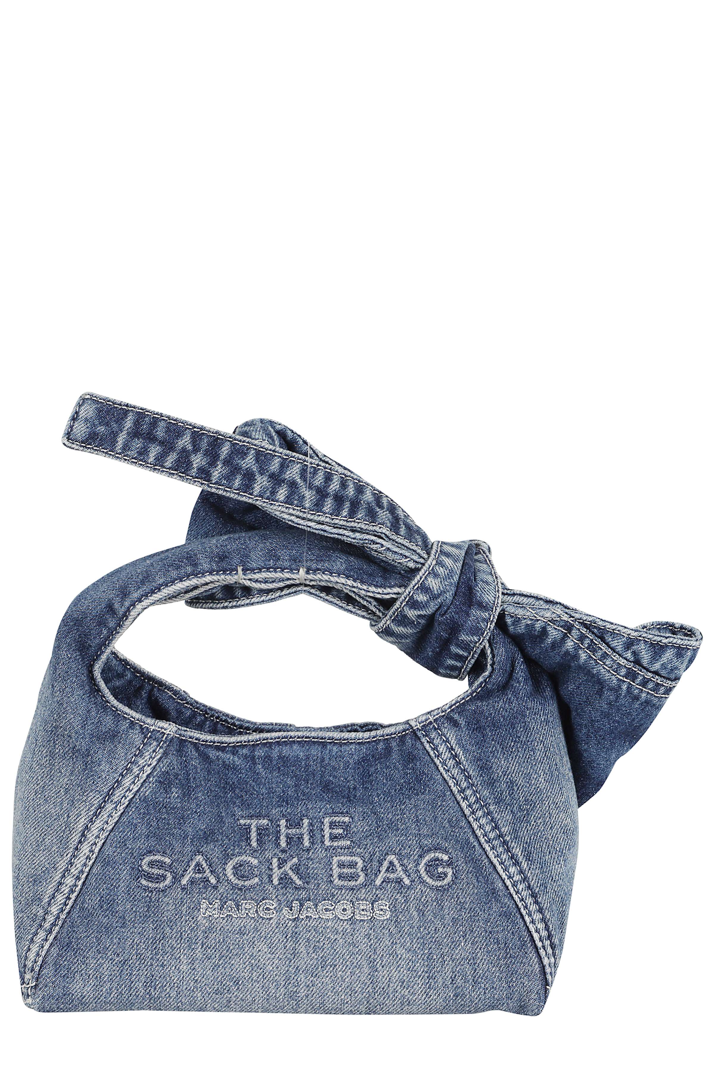 The Mini Sack Blue Cotton Borsa