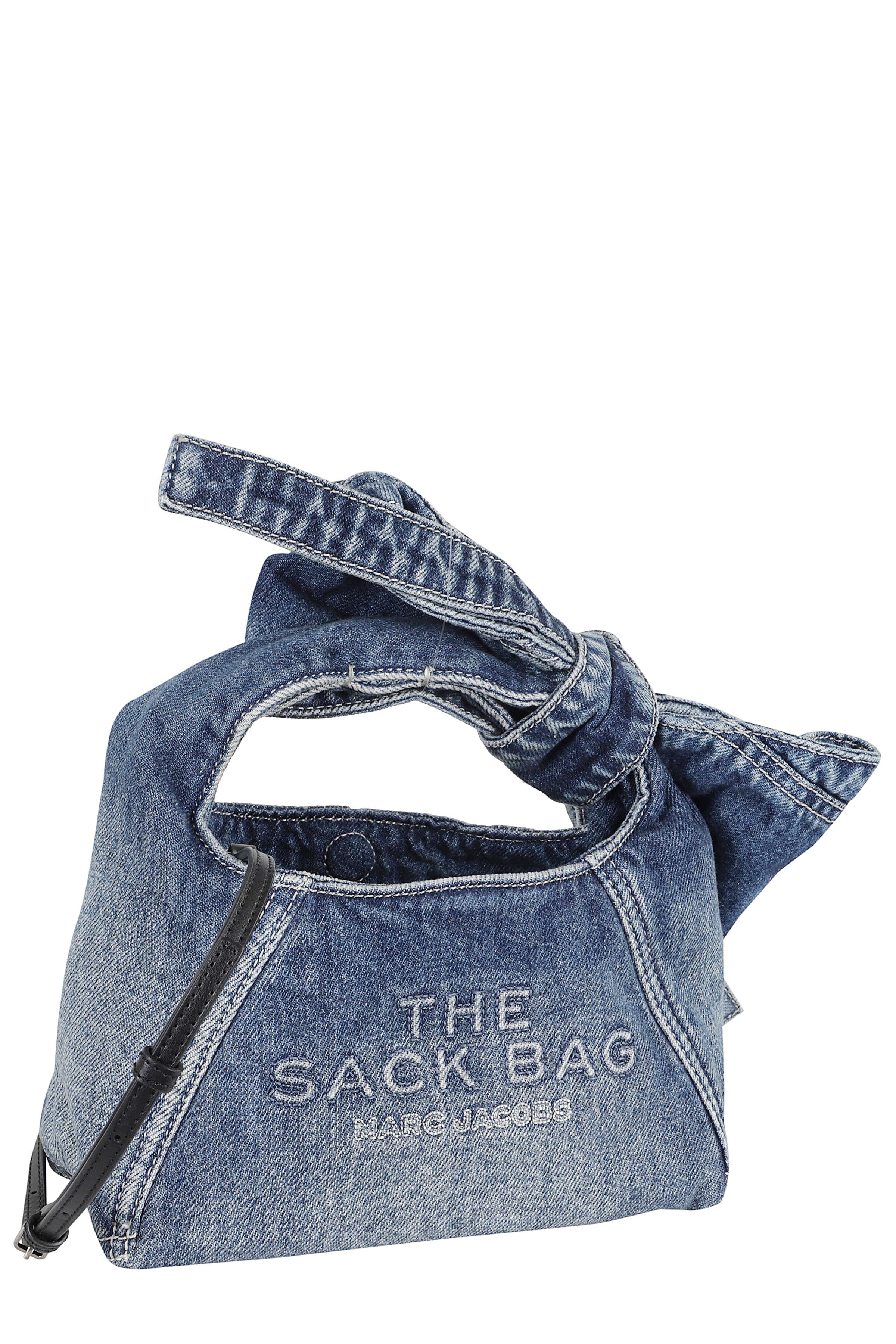 The Mini Sack Blue Cotton Borsa