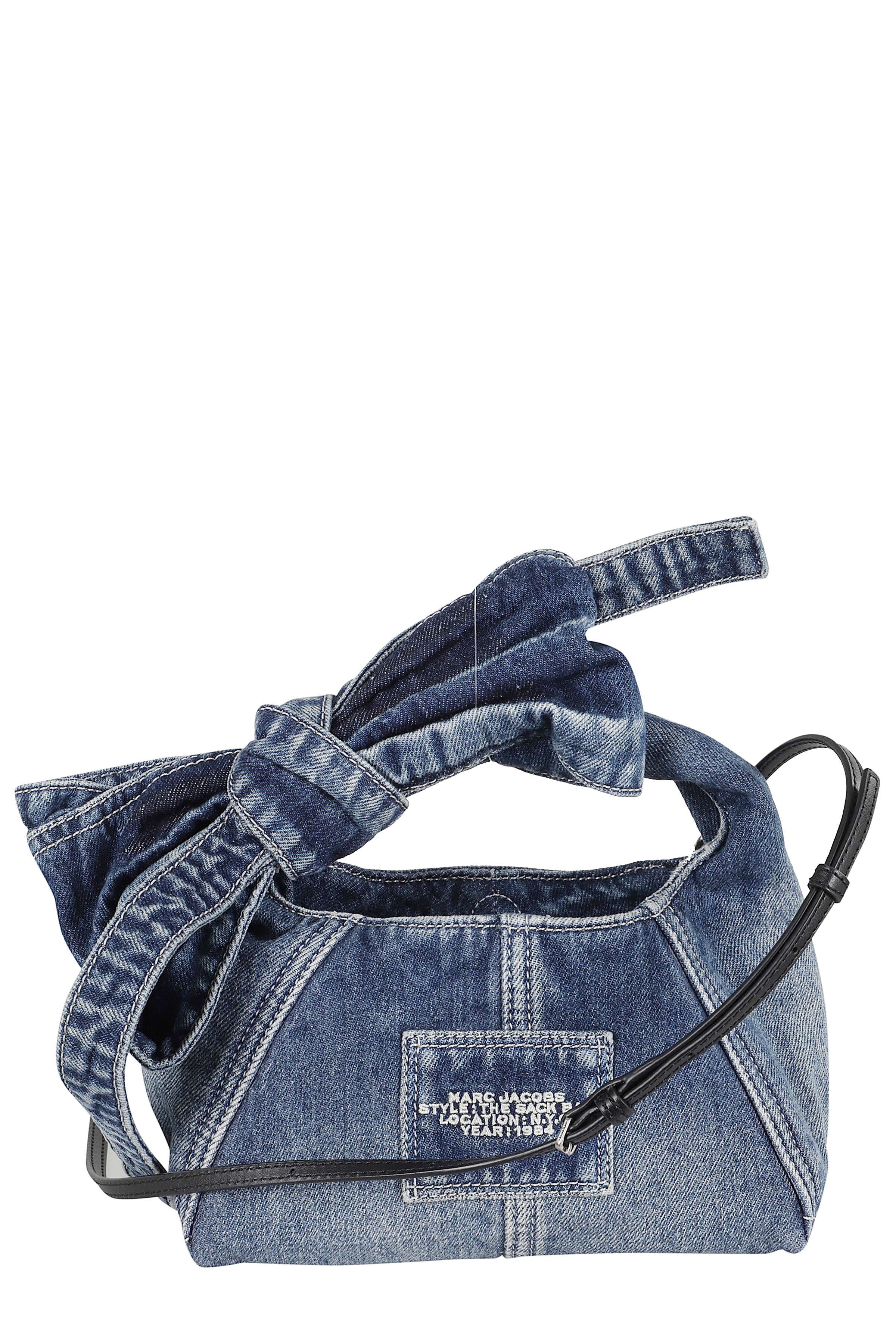 The Mini Sack Blue Cotton Borsa