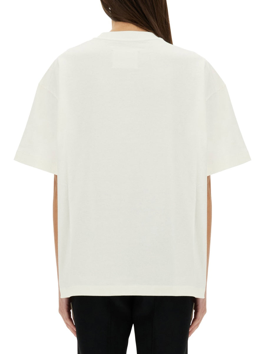 T-Shirt With Logo White Cotton T-shirts