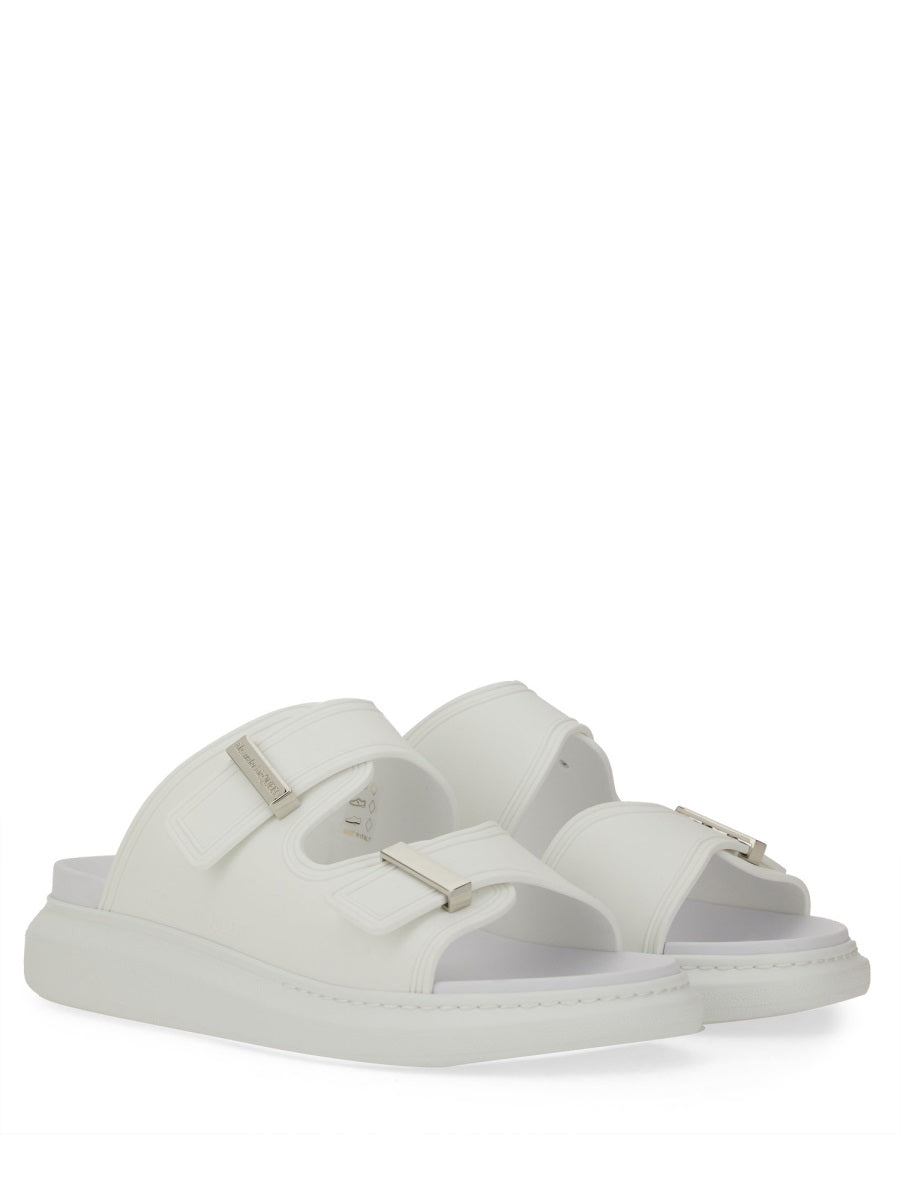 Hybrid Double Buckle Sandal Silver Thermoplastic Polyurethane