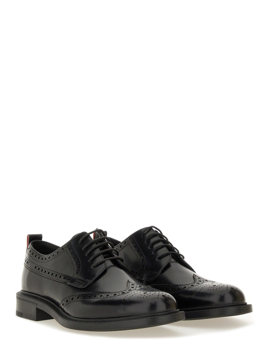 Leather Derby Loafer Black Cow Loafers