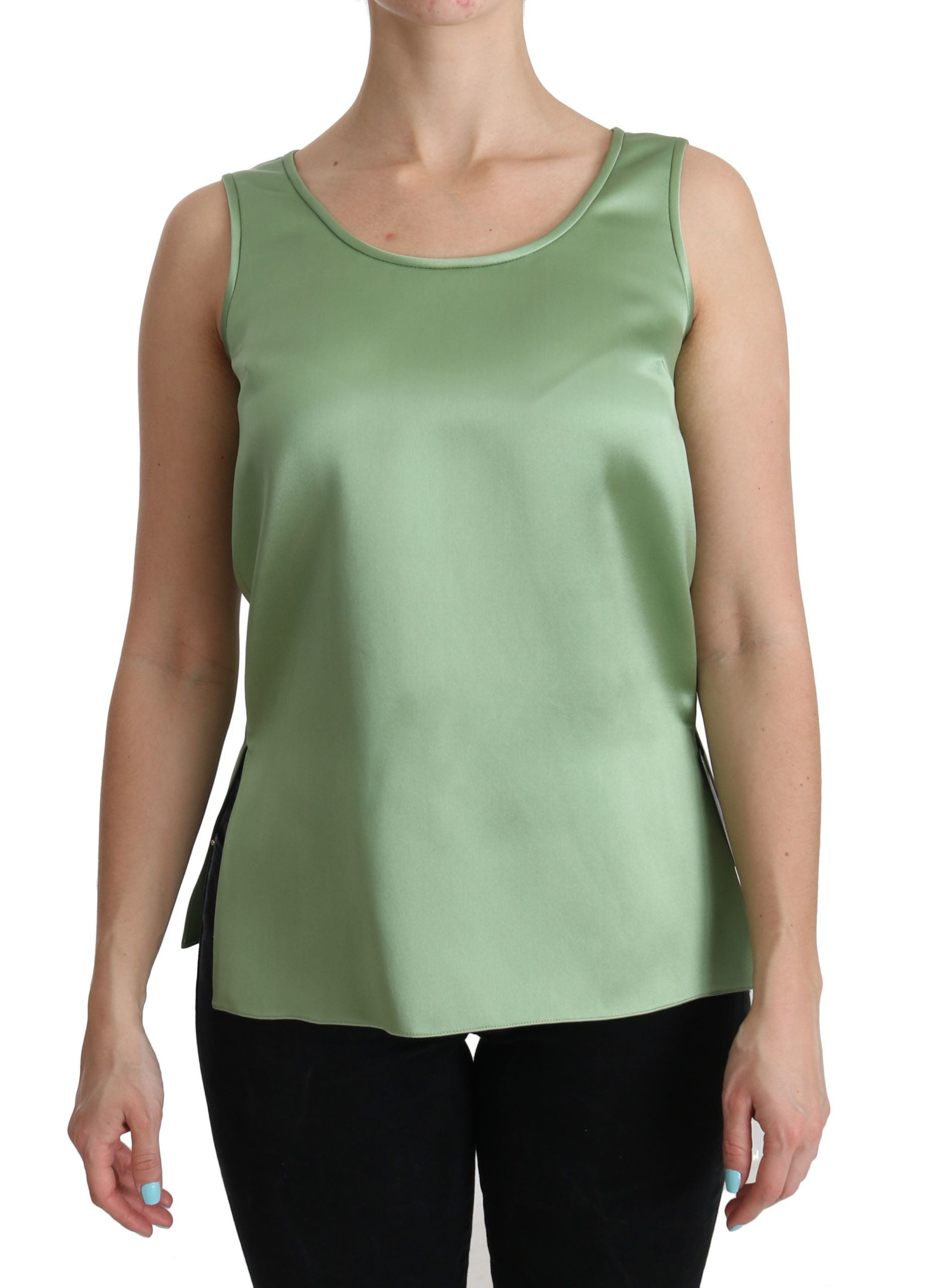 Dolce & Gabbana 100% Silk tank top in green