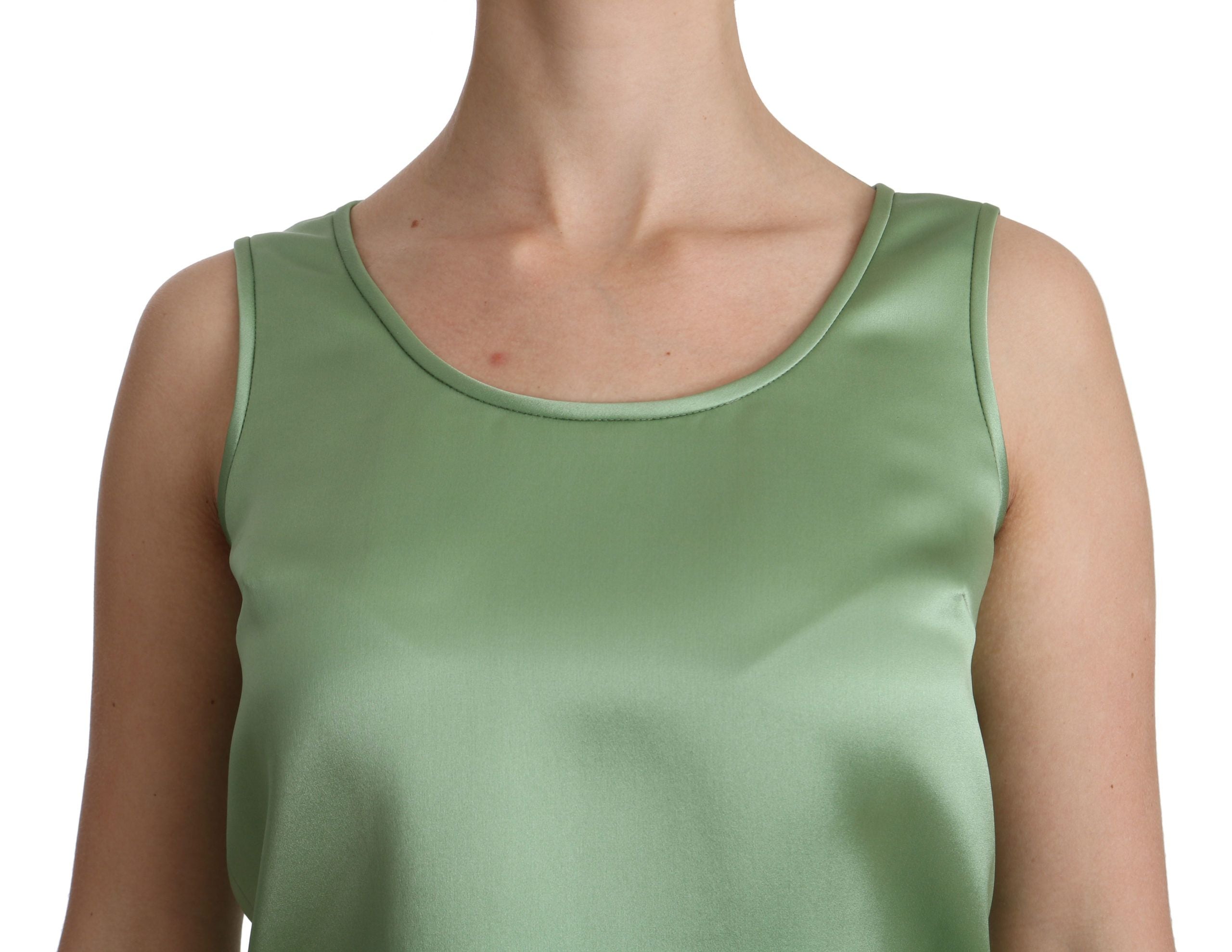Dolce & Gabbana 100% Silk tank top in green — view 5