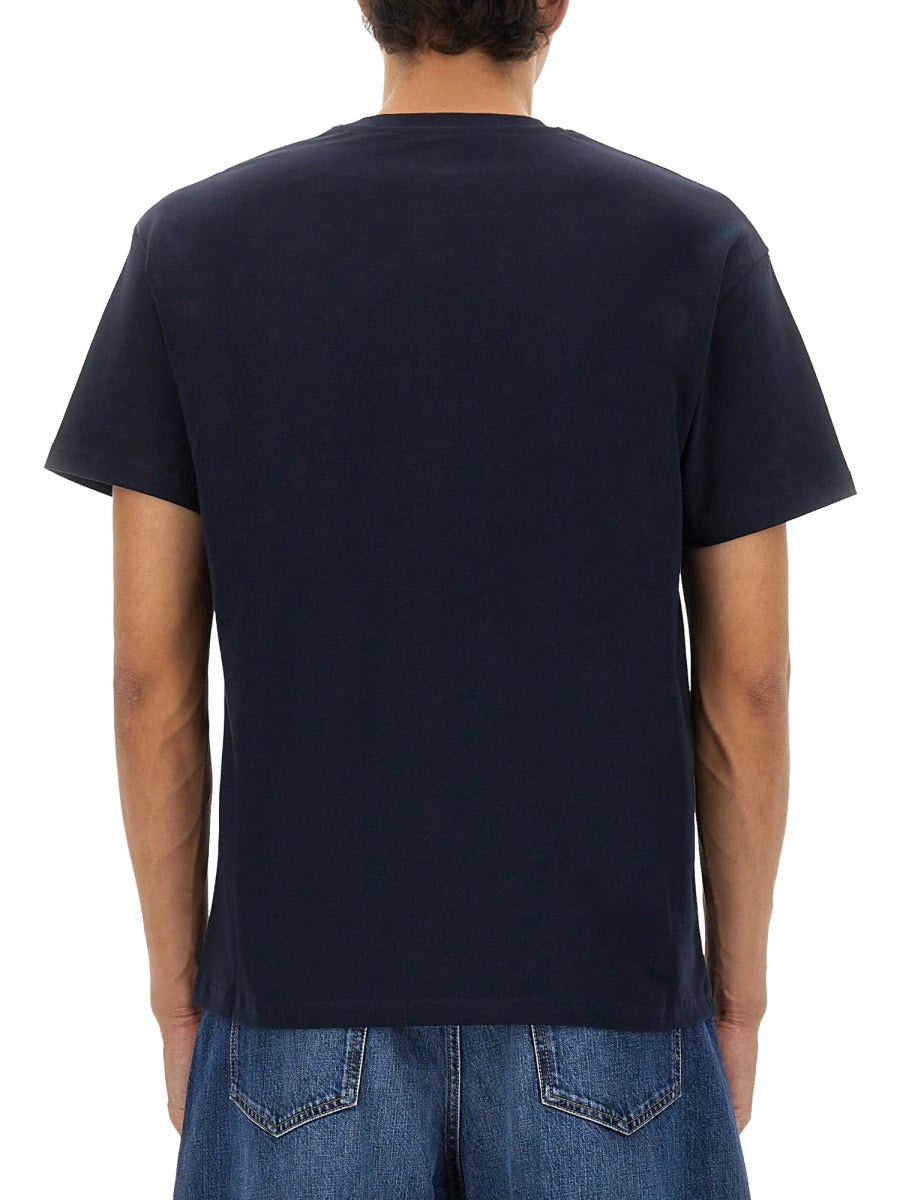 Logo T-Shirt Blue Cotton T-shirts