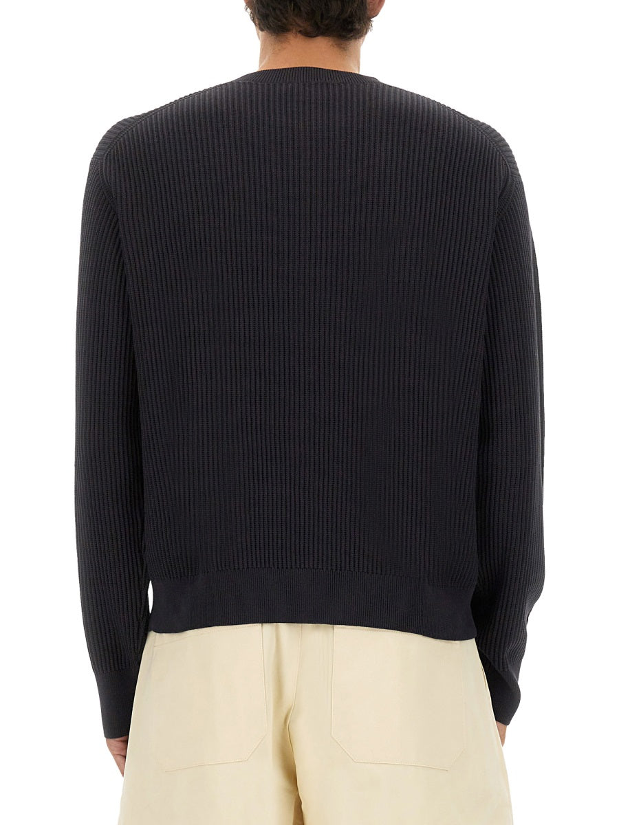 Cotton Knit Blue Shirt Jumpers
