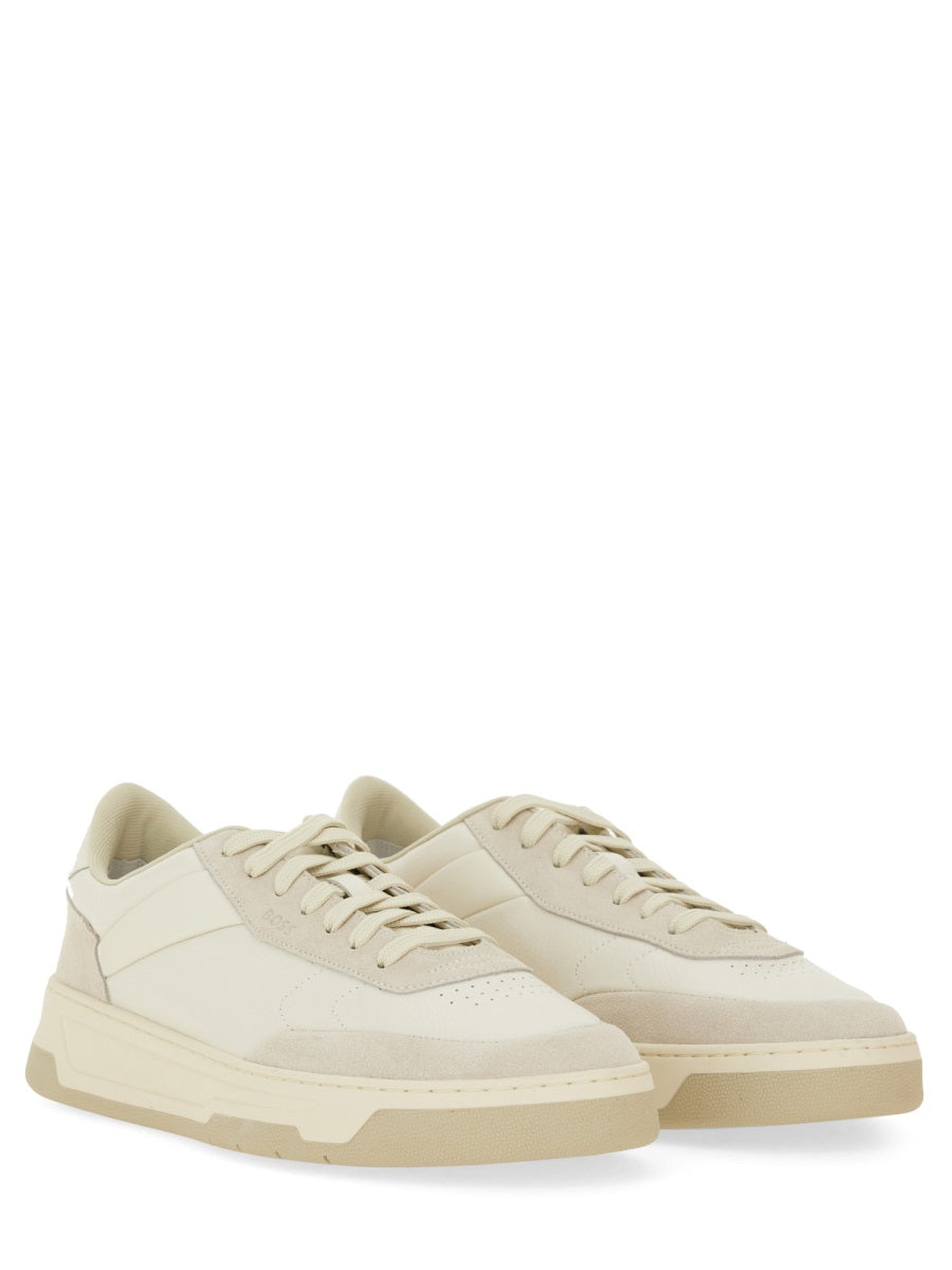 Baltimore Tenn Sneaker White Polyester - Leather Trainers