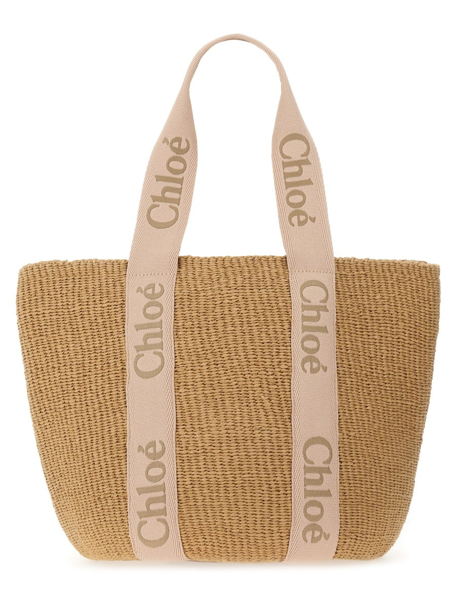 Basket Bag Woody Beige Handbags
