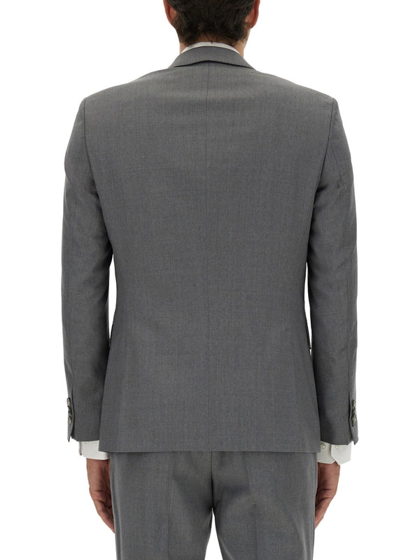 Slim Fit Jacket Grey Virgin Wool