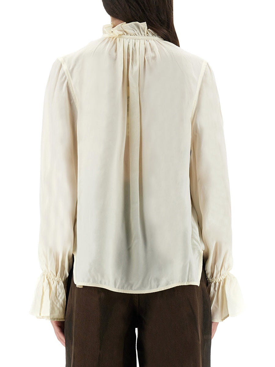 Shirt With Bow Ivory Cupro
