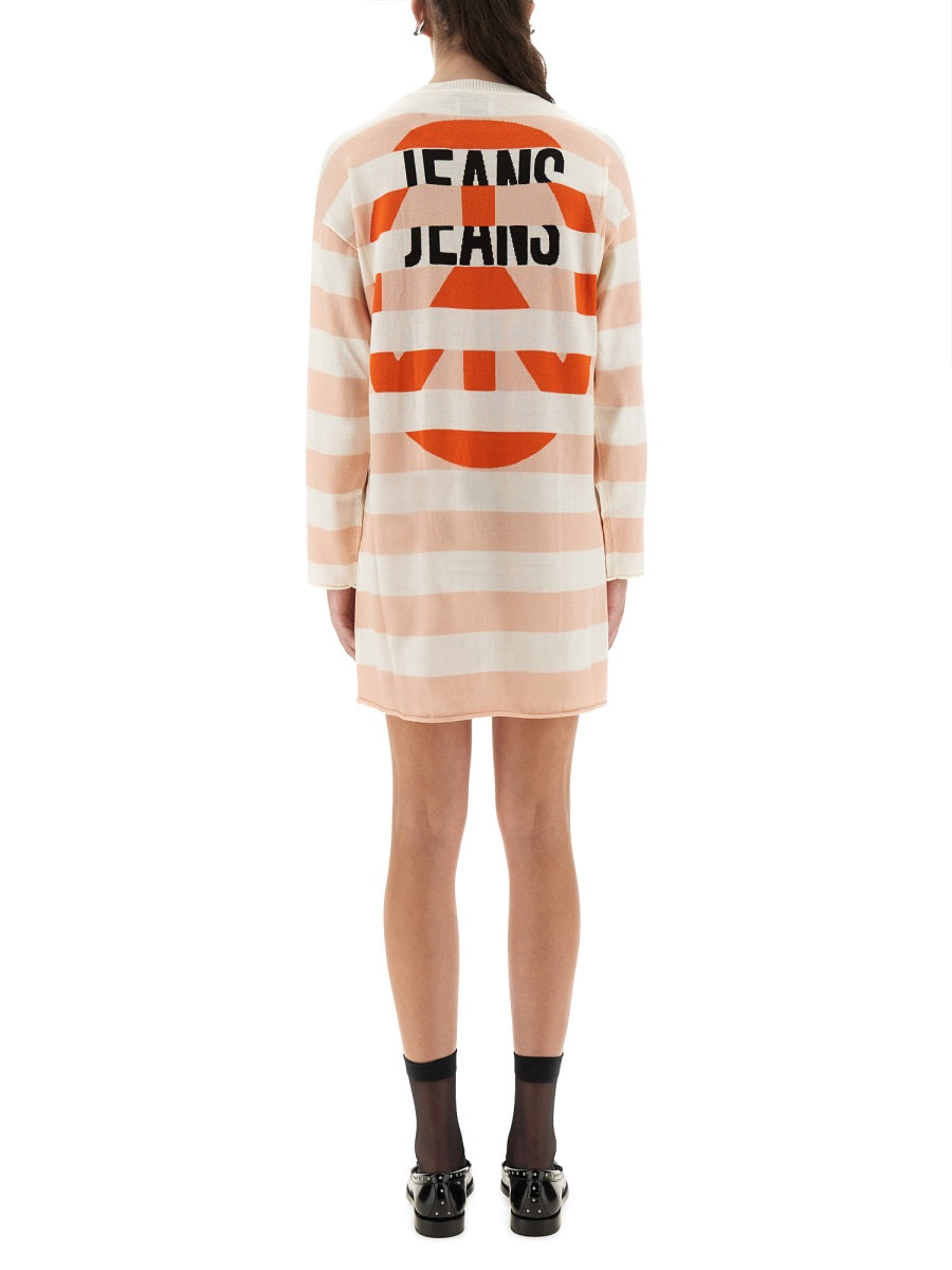 Wool Mini Dress Pink Virgin