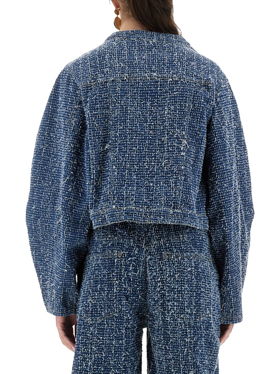 Round Sleeve Jacket Blue Cotton (certified)
