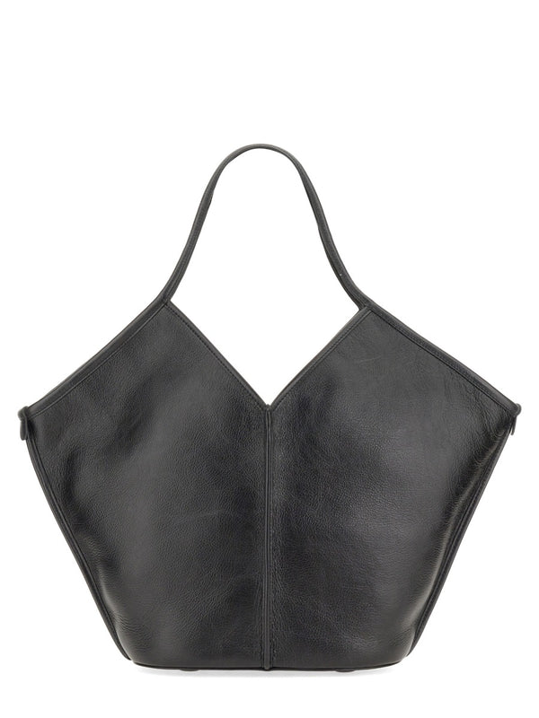 Tote Bag Calella Distressed Black Leather Handbags