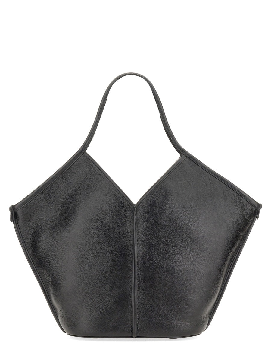 Tote Bag Calella Distressed Black Leather Handbags
