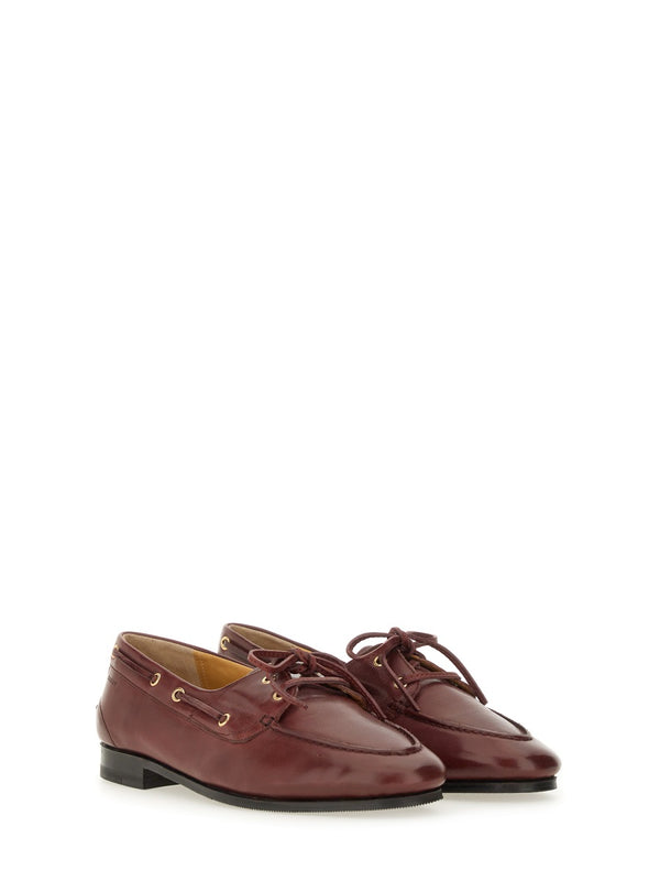 Moccasin Plume Brown Buffalo Loafers