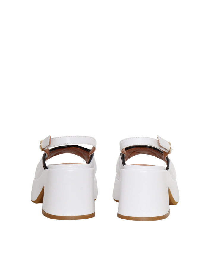 White leather sandals Sole