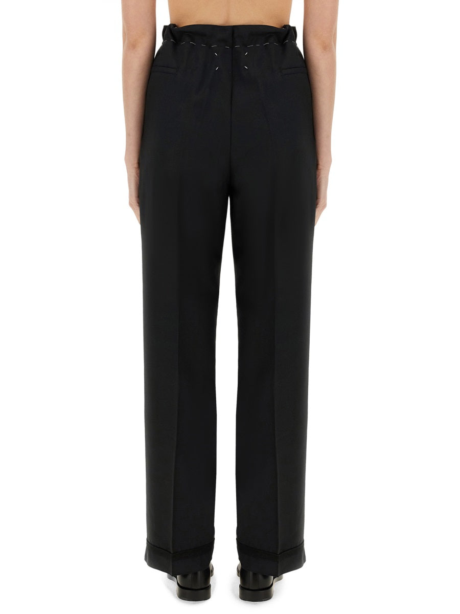 Wool And Mohair Pants Black Trousers