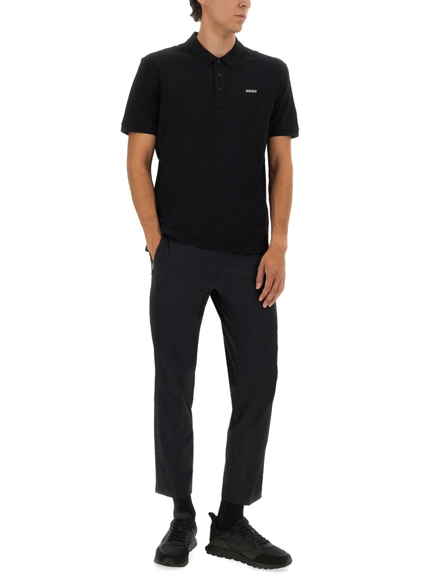 Polo Shirt Donos Black Cotton