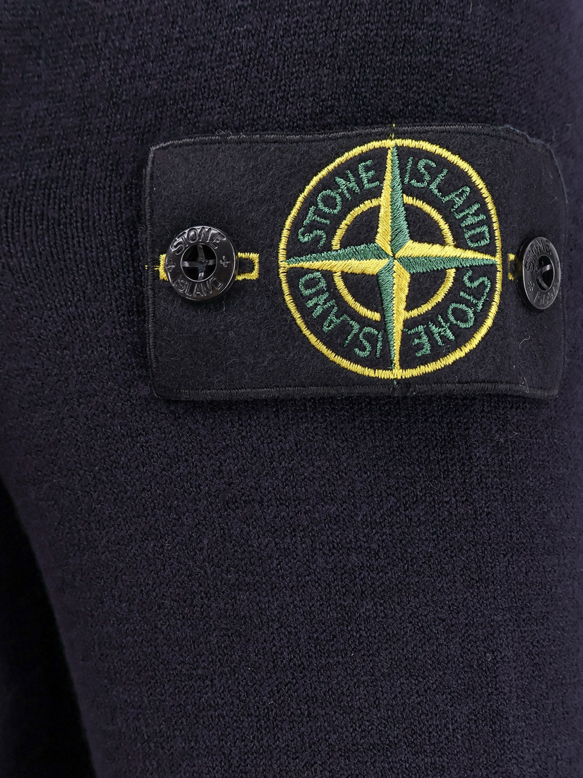 Stone Island Sweaters Blue Lana Vergine Poliestere